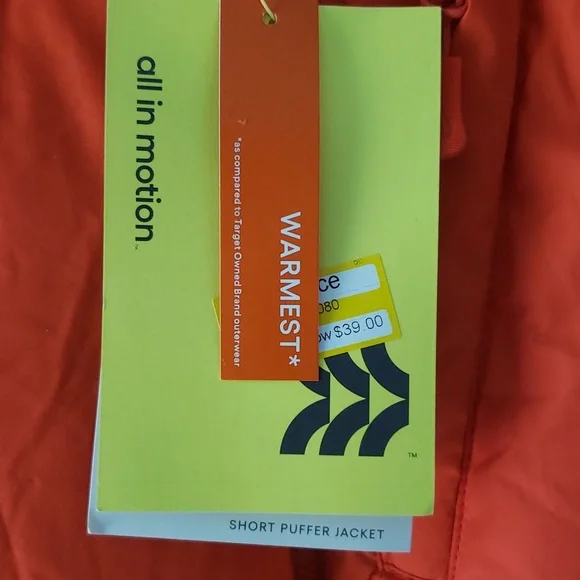 Men's heavy short puffer jacket- All in Motion, sz L - Picture 4 of 12